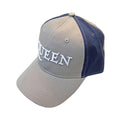 Grey-Navy Blue - Front - Queen Unisex Adult Two Tone Logo Baseball Cap