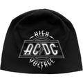 Black-White - Front - AC-DC Unisex Adult High Voltage Beanie