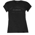 Black - Front - Def Leppard Womens-Ladies Collegiate Logo T-Shirt