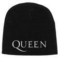 Black - Front - Queen Unisex Adult Logo Beanie