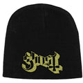 Black - Front - Ghost Unisex Adult Logo Beanie