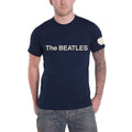 Navy Blue - Front - The Beatles Unisex Adult Apple Logo T-Shirt