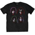 Black - Front - Kiss Unisex Adult Faces Cotton T-Shirt