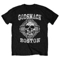 Black - Front - Godsmack Unisex Adult Boston Skull Cotton T-Shirt