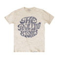 Sand - Front - The Rolling Stones Unisex Adult 70s Vintage Logo T-Shirt