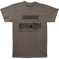 Grey - Front - The Beatles Unisex Adult Abbey Road Sign T-Shirt