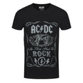 Black - Front - AC-DC Unisex Adult Cannon Swig Vintage T-Shirt