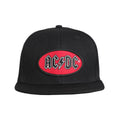 Black-Red - Back - AC-DC Unisex Adult Oval Logo Snapback Cap