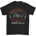 Black - Front - Deep Purple Unisex Adult Speed King Cotton T-Shirt