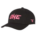 Black-Pink - Side - Tokyo Time Unisex Adult One Championship Logo Baseball Cap