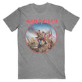 Grey - Front - Iron Maiden Unisex Adult Trooper Vintage Circle T-Shirt