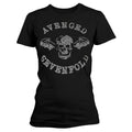 Black - Front - Avenged Sevenfold Womens-Ladies Death Bat Diamante Cotton T-Shirt