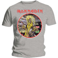 Heather Grey - Front - Iron Maiden Unisex Adult Killers Circle T-Shirt