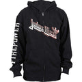 Black - Front - Judas Priest Unisex Adult Firepower Full Zip Hoodie