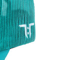 White-Turquoise - Side - Tokyo Time Unisex Adult Tua Tagovalioa NFLPA Mesh Back Trucker Cap