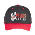 Black-Red - Back - Tokyo Time Unisex Adult Misfits Gaming Logo Baseball Cap