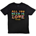 Black - Front - The Beatles Unisex Adult Yellow Submarine All You Need Is Love Stack T-Shirt