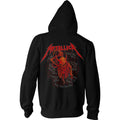 Black-Red - Back - Metallica Unisex Adult Screaming Skull Hoodie