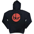 Navy Blue - Front - Blur Unisex Adult Circle Logo Hoodie