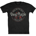 Black - Front - Deep Purple Unisex Adult Smoke Circle Cotton T-Shirt