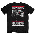 Black - Back - Run DMC Unisex Adult Rap Invasion Back Print Cotton T-Shirt