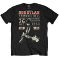 Black - Front - Bob Dylan Unisex Adult Carnegie Hall ´63 T-Shirt