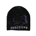 Black - Front - John Lennon Unisex Adult Peace & Love Beanie