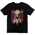 Black-Red - Front - Slayer Unisex Adult Nailed T-Shirt