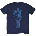 Navy Blue - Front - TV On The Radio Unisex Adult Brushstroke Hand Cotton Back Print T-Shirt