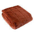 Rust - Front - Riva Home Empress Faux Fur Throw