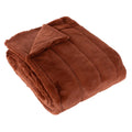 Rust - Back - Riva Home Empress Faux Fur Throw