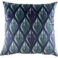 Navy-Green - Front - Evans Lichfield Eden Leaves Cushion Cover