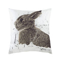 White-Brown-Powder Blue - Front - Evans Lichfield Photo Hare Cushion Cover