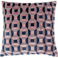 Blush Pink-Navy - Front - Paoletti Empire Cushion Cover