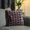 Blush Pink-Navy - Back - Paoletti Empire Cushion Cover