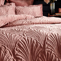 Blush Pink - Side - Paoletti Palmeria Duvet Cover Set