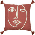 Brick Red - Front - Furn Uno Face Cushion Cover