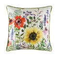 Multicoloured - Front - Evans Lichfield Emma Wild Flowers Cushion Cover