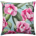 Duck Egg Blue - Front - Evans Lichfield Orchids Outdoor Cushion Cover