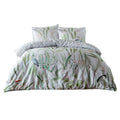 White-Green-Grey - Front - Paoletti Aaliyah Botanical Duvet Cover Set