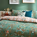 Fern Green - Side - Furn Luna Wood Duvet Cover Set