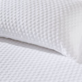 White - Side - The Linen Yard Tufted Polka Dot Duvet Cover Set