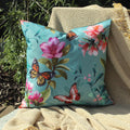 Duck Egg Blue - Lifestyle - Evans Lichfield Butterfly Outdoor Cushion Cover