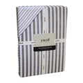 Grey - Front - The Linen Yard Hebden Melange Stripe Duvet Cover Set