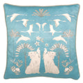 Blue - Front - Furn Colony Botanical Cushion Cover