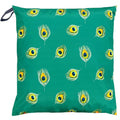 Green-Blue-Pink - Back - Evans Lichfield Peacock Outdoor Cushion Cover