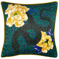 Ochre Yellow-Blue - Front - Furn Serpentine Animal Print Cushion Cover