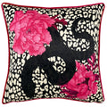 Pink-Charcoal - Front - Furn Serpentine Animal Print Cushion Cover