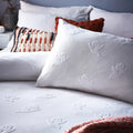 White - Back - The Linen Yard Tufted Ghost Halloween Duvet Cover Set