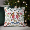 Bottle Green-White - Side - Evans Lichfield Mirrored Fox Cushion Cover